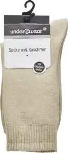 under2wear Kaschmirsocke beige-mel. 35/38