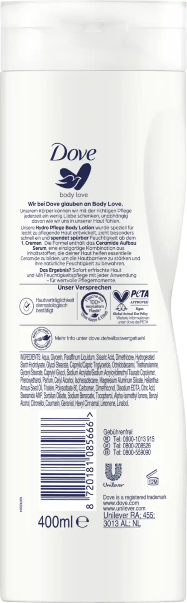 Bild 2 von Dove body love Hydro Pflege Body Lotion, 400 ml