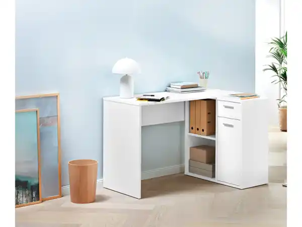 Bild 2 von LIVARNO home Schreibtisch mit Schrankelement Weiß