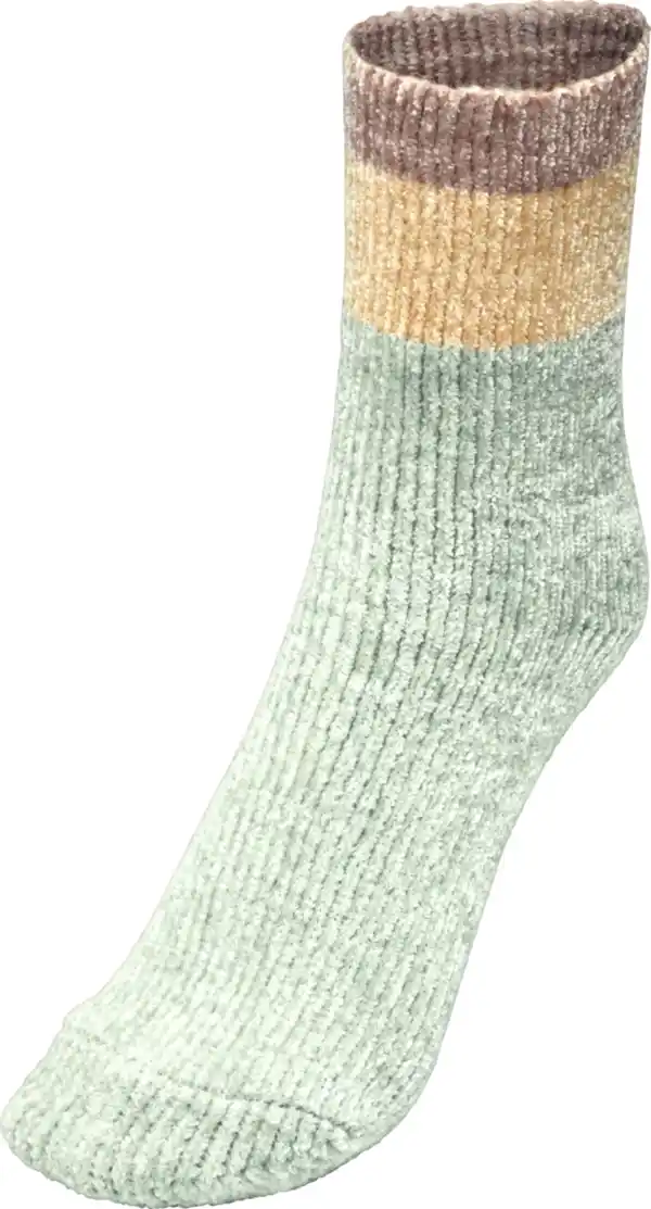Bild 2 von under2wear Kuschelsocke Chenille mint/creme Gr. 39/42