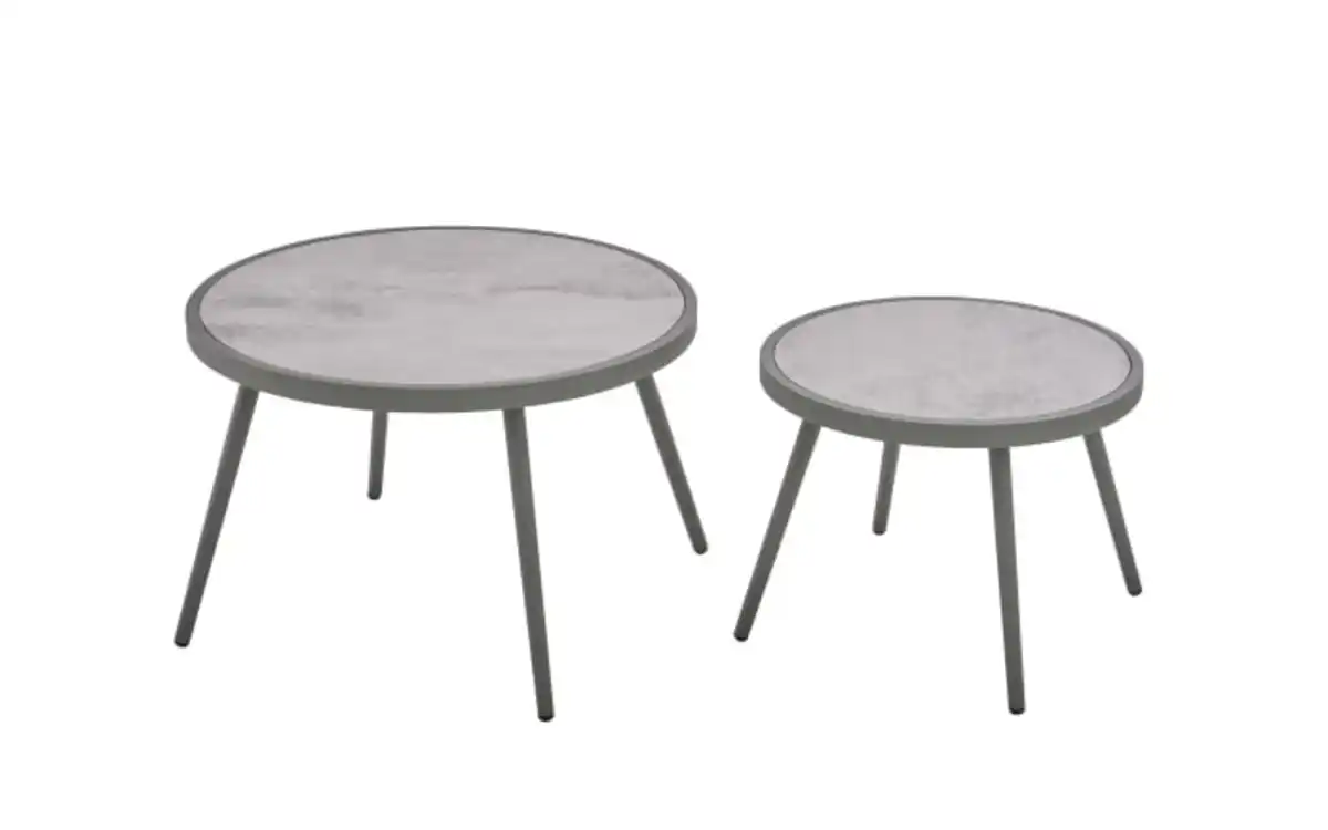 Bild 1 von Beistelltisch-Set Rieti, hellgrau/grau, 2-teilig