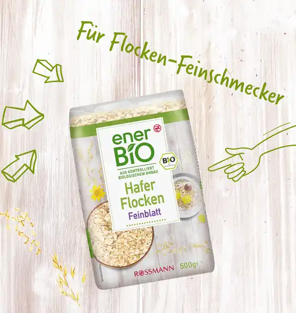 Bild 4 von enerBiO Haferflocken Feinblatt, 500 g