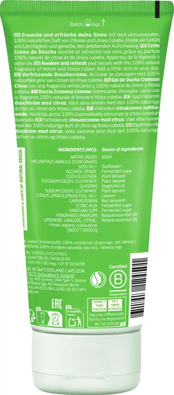 Bild 2 von Weleda Refresh Shower Cream Citrus, 200 ml