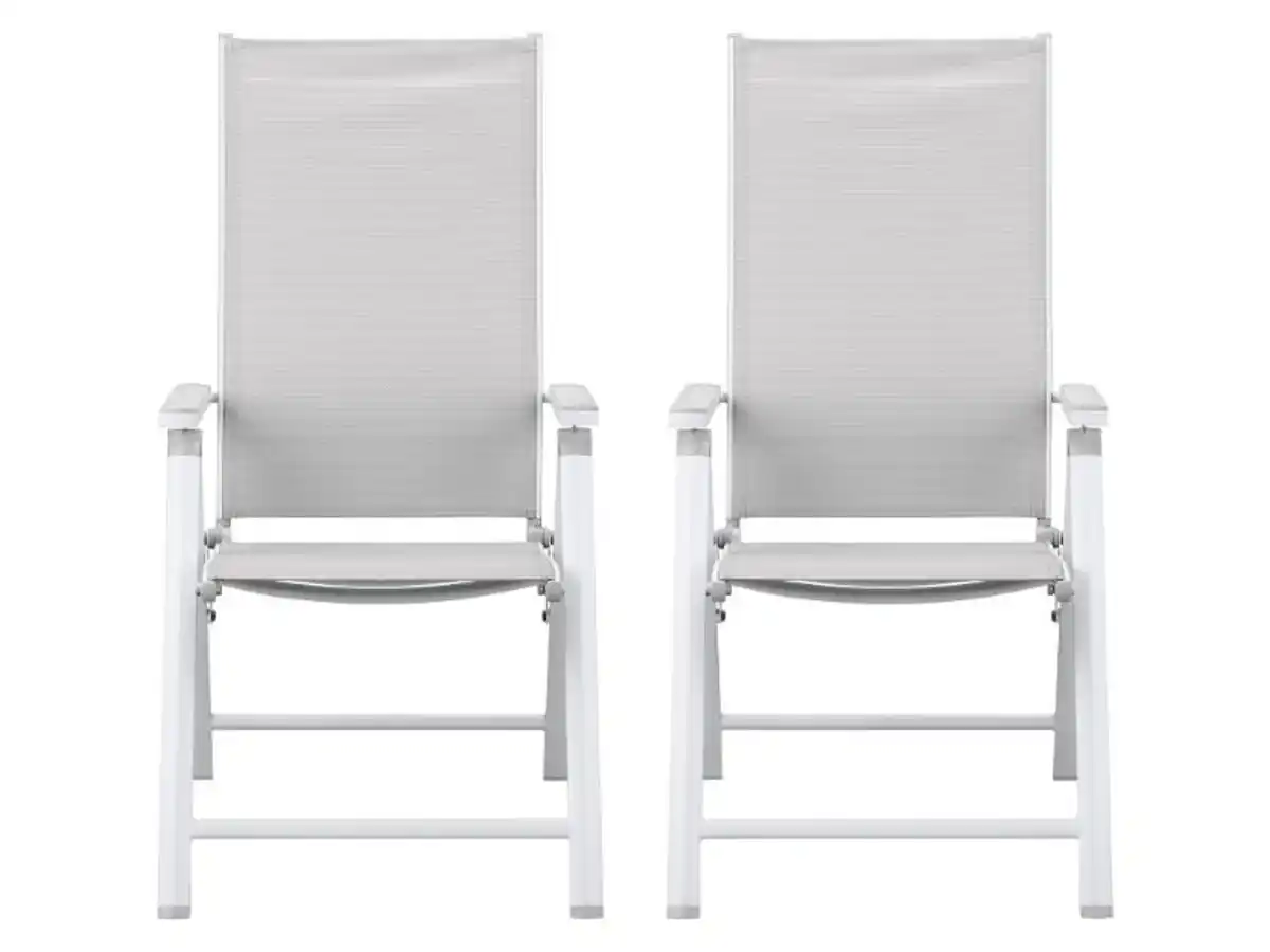 Bild 3 von LIVARNO home Alu-Hochlehner »Houston«, 2 Stück, weiß/hellgrau