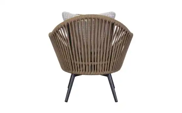 Bild 3 von Loungedrehsessel Bari, anthrazit/natur, inkl. Kissen