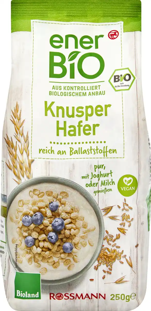 Bild 1 von enerBiO Knusper Hafer Bioland, 250 g