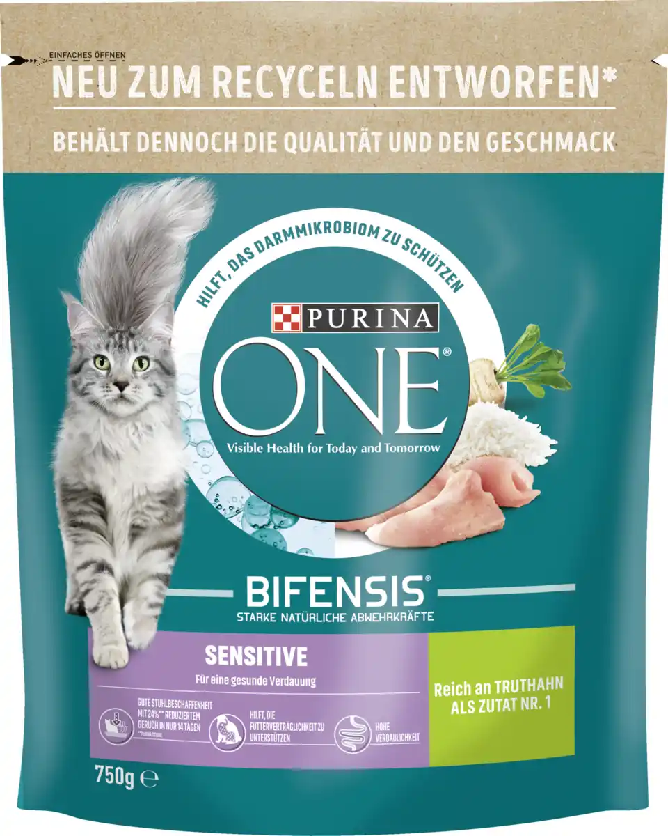 Bild 1 von Purina ONE SENSITIVE Truthahn Trockenfutter, 750 g