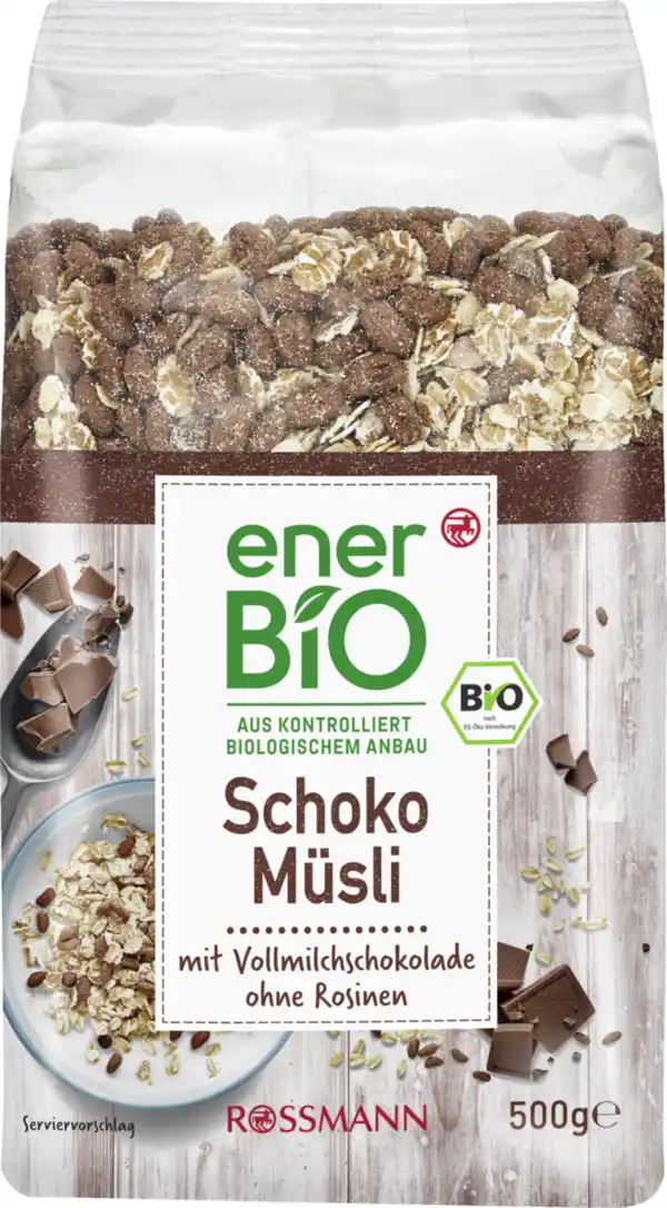 Bild 1 von enerBiO Schoko Müsli, 500 g