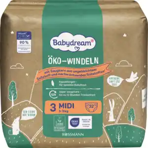 Babydream Öko-Windel Größe 3 Midi, 5-9 kg