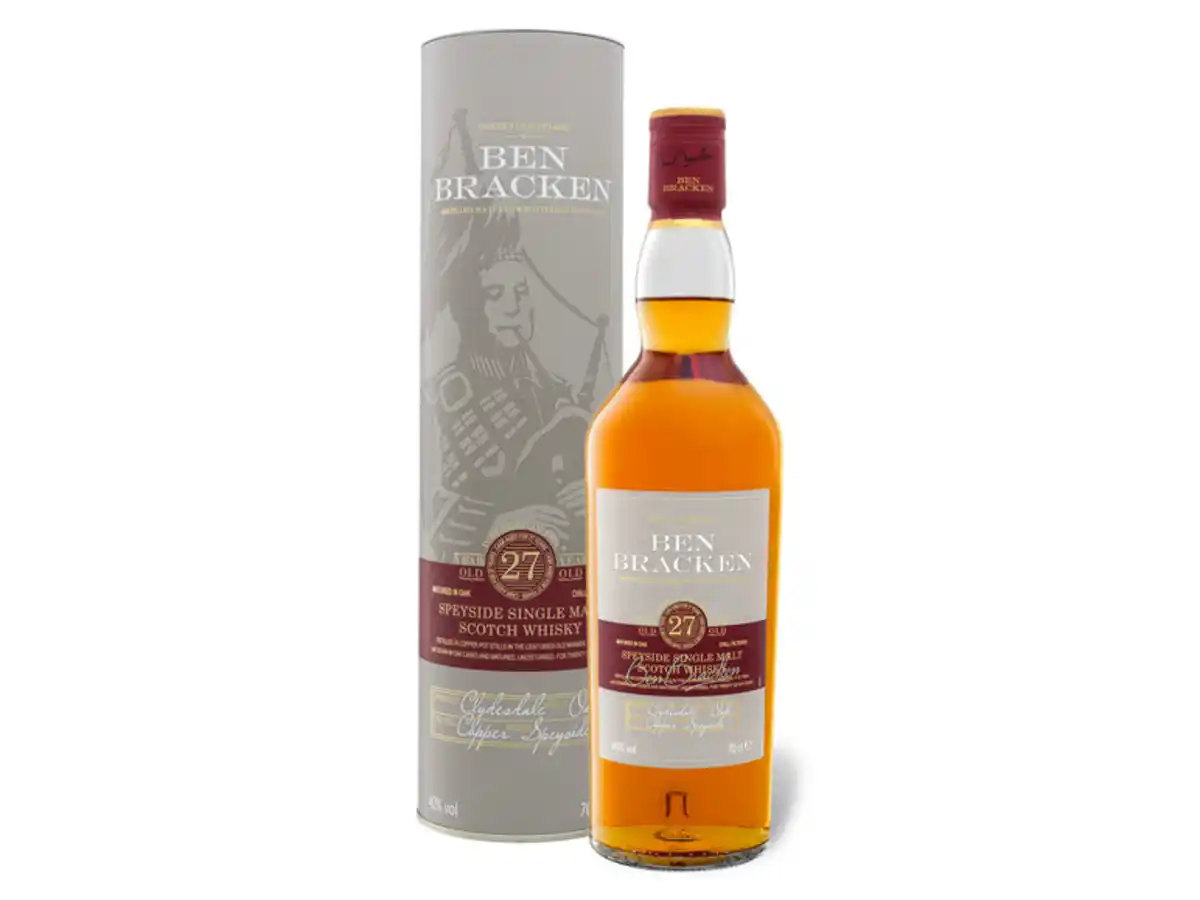 Bild 1 von Ben Bracken Speyside Single Malt Scotch Whisky 27 Jahre mit Geschenkbox 40% Vol