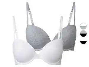 esmara® Damen Bügel-BHs, 2 Stück, gepaddete Cups