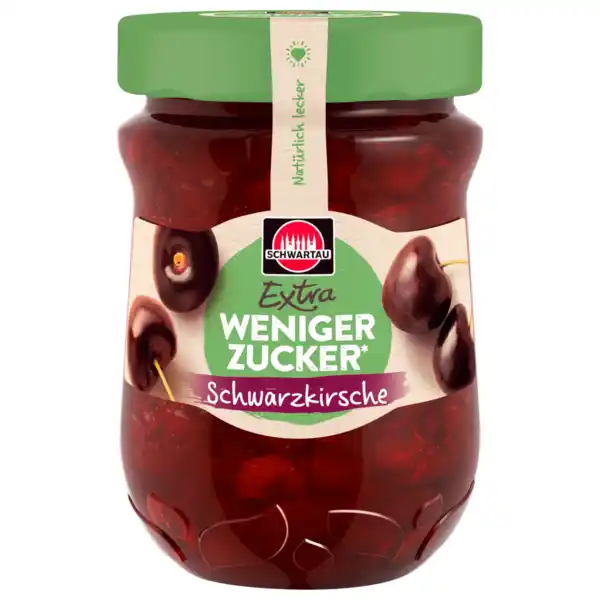 Bild 1 von Schwartau Weniger Zucker Fruchtaufstrich Schwarzkirsche 300g