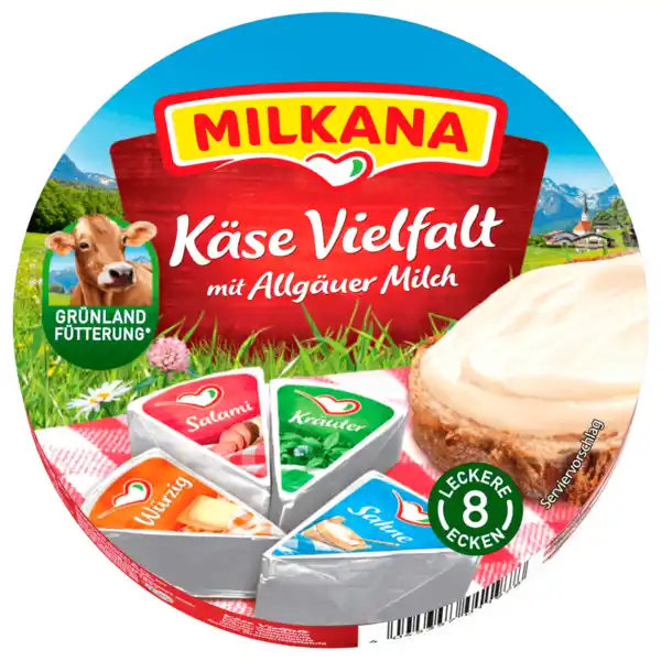 Bild 1 von Milkana Käsevielfalt 8 Ecken 190g