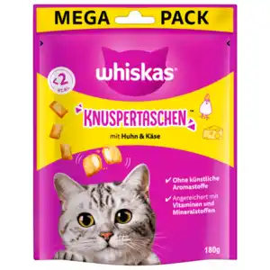 Whiskas Knuspertaschen mit Huhn und Käse 180g