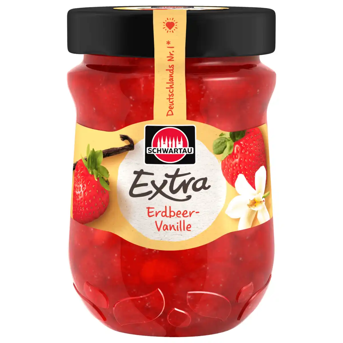 Bild 1 von Schwartau Extra Erdbeer-Vanille Konfitüre 340g