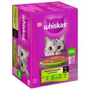 Whiskas Portionsbeutel Multipack 7+ Gemischte Auswahl in Sauce 12x85g