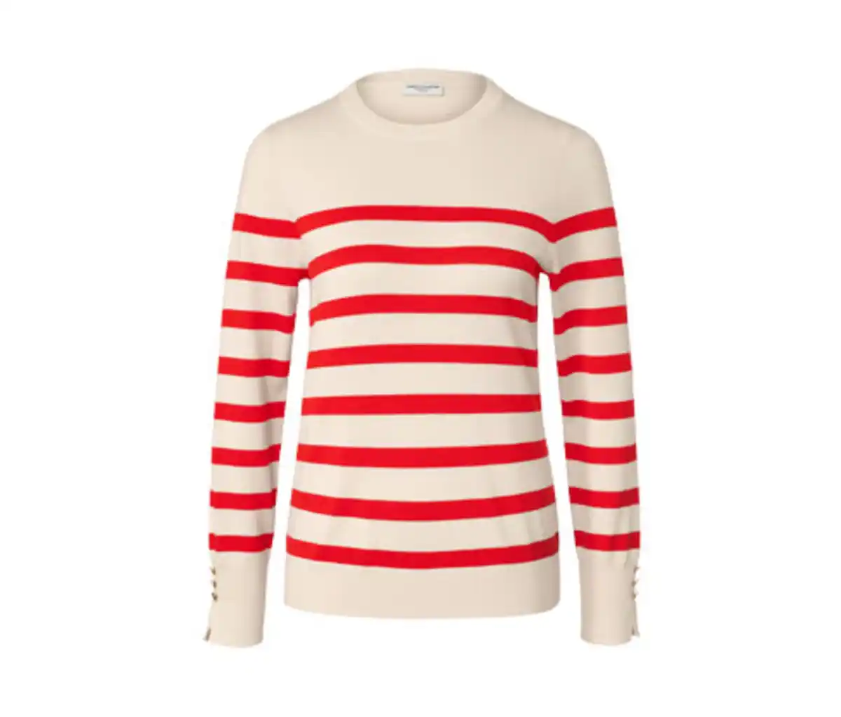 Bild 1 von Gestreifter Feinstrickpullover, rot