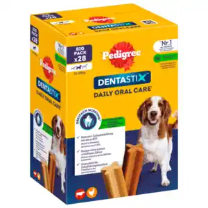 Pedigree Denta Stix Daily Oral Care für mittelgroße Hunde 10-25kg 28 Stück