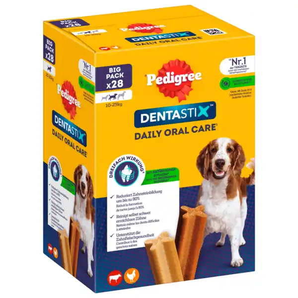 Bild 1 von Pedigree Denta Stix Daily Oral Care für mittelgroße Hunde 10-25kg 28 Stück