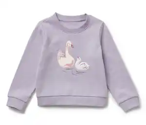 Kinder-Sweatshirt mit angerauter Innenseite, Schwan