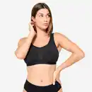 Bild 1 von DECATHLON Sport-BH Bustier Damen kreuzbare Träger starker Halt - schwarz