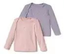 Bild 1 von 2 Baby-Langarmshirts mit Rippstruktur, rosa und lila