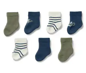 7 Paar Baby-Socken, Drache