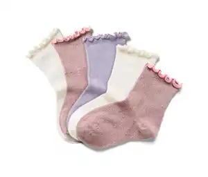 5 Paar Kinder-Socken mit Rüschen