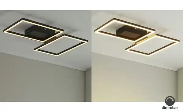 Bild 2 von Meisterleuchten LED-Deckenleuchte 2-flammig, schwarz mit Fernbedienung
