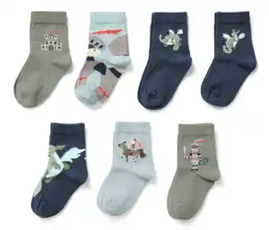 7 Paar Kinder-Socken, Ritter