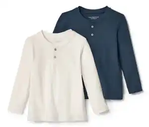 2 Kinder-Henley-Shirts mit Rippstruktur