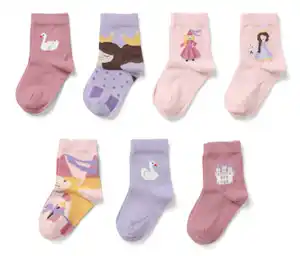 7 Paar Kinder-Socken, Prinzessin