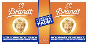 Brandt Markenzwieback Doppelpack 450G