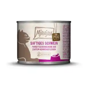 MjAMjAM Nassfutter Katze Adult, Purer Fleischgenuss 6x200 g Schwein