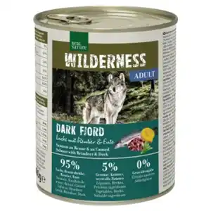 REAL NATURE WILDERNESS Nassfutter für Hunde Adult Dark Fjord Lachs mit Rentier & Ente 6x800 g