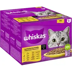 Whiskas Multipack 1+ Geflügel Auswahl in Sauce 24 x 85g