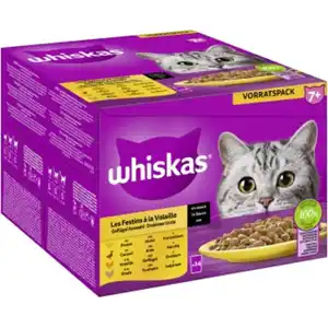 Whiskas Multipack 7+ Geflügel Auswahl in Sauce 24 x 85g