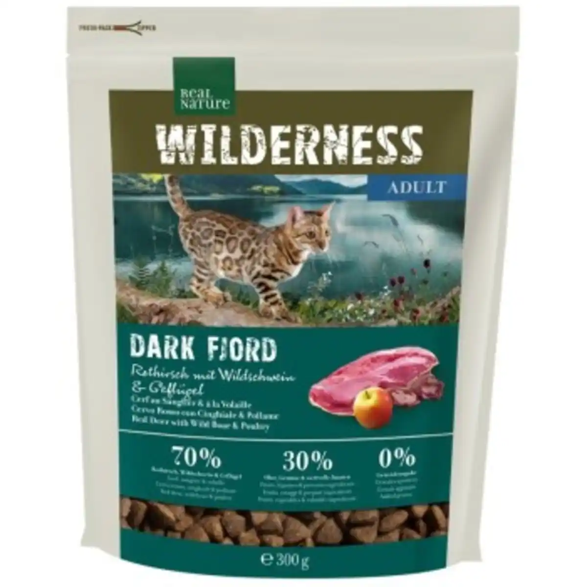 Bild 1 von REAL NATURE WILDERNESS Dark Fjord Adult Rothirsch, Wildschwein & Geflügel 300 g