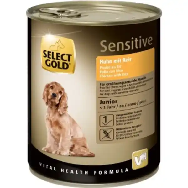 Bild 1 von SELECT GOLD Sensitive Junior Huhn & Reis 6x800 g