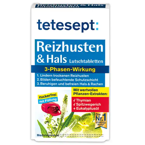 Bild 1 von Tetesept Reizhusten & Hals Lutschtabletten