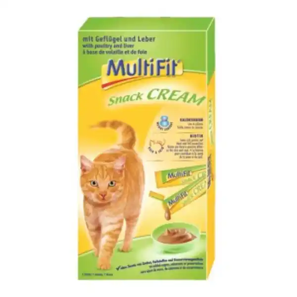 Bild 1 von MultiFit Snack Cream 11x7x15g Geflügel, Leber & Biotin