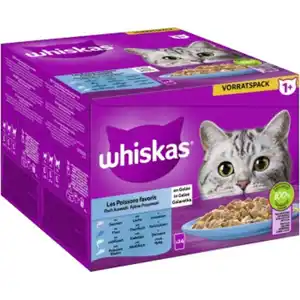 Whiskas Multipack 1+ Fisch Auswahl in Gelee 24 x 85g