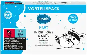 BEVOLA® BABY Feuchttücher, 16 x 80-St.-Packg.