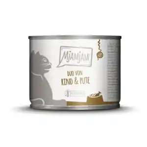 MjAMjAM Nassfutter Katze Adult, Duo 6x200 g Rind & Pute