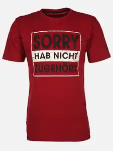 Herren Shirt mit Spruch Rot