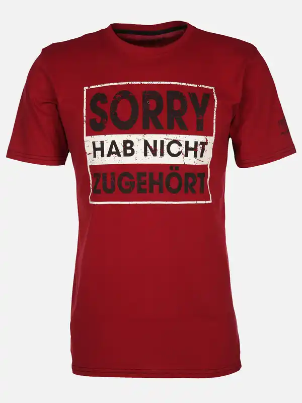 Bild 1 von Herren Shirt mit Spruch Rot