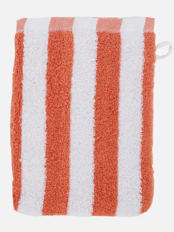 Bild 2 von Waschhandschuh gestreift 16x21 cm Orange