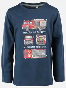 Jungen Shirt mit Feuerwehrprint Blau