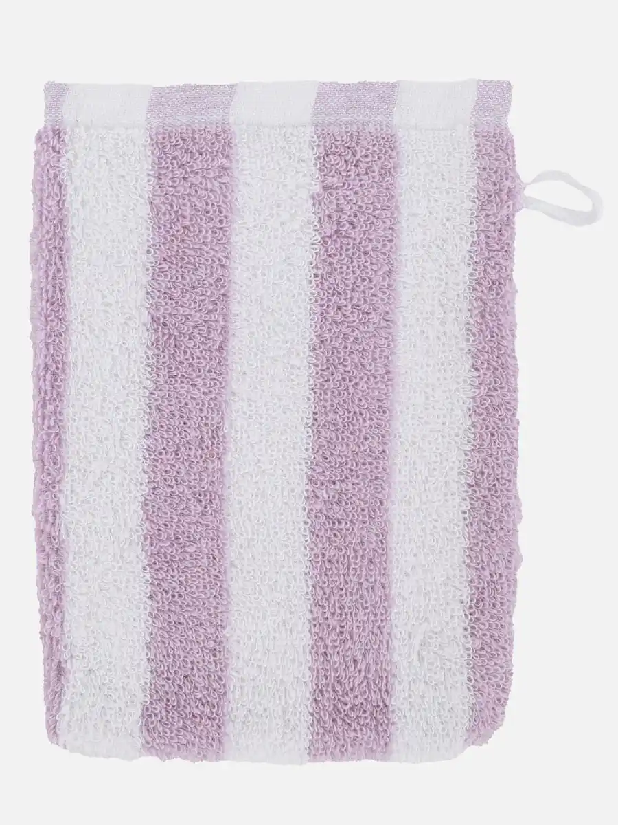 Bild 2 von Waschhandschuh gestreift 16x21 cm Lila