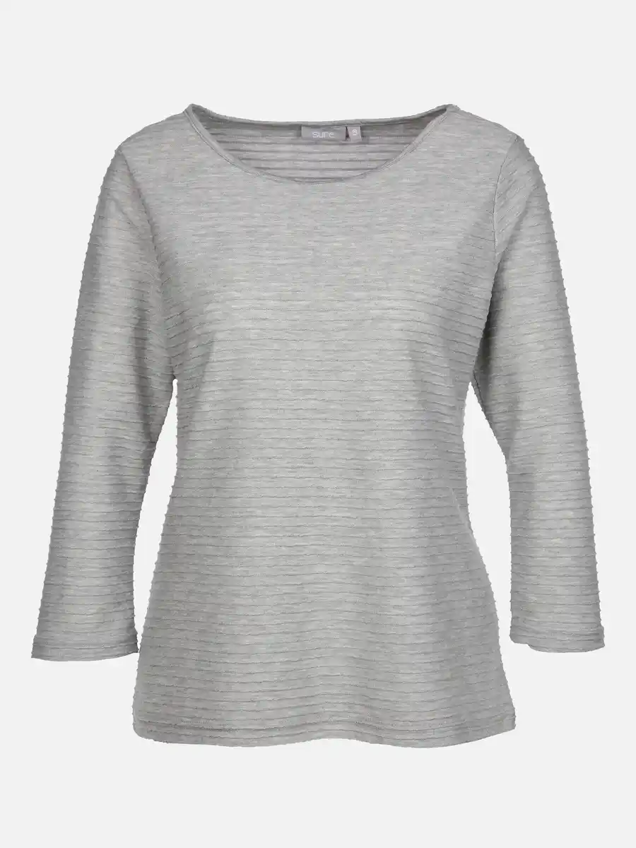 Bild 1 von Damen Struktur Shirt mit 3/4 Arm Grau